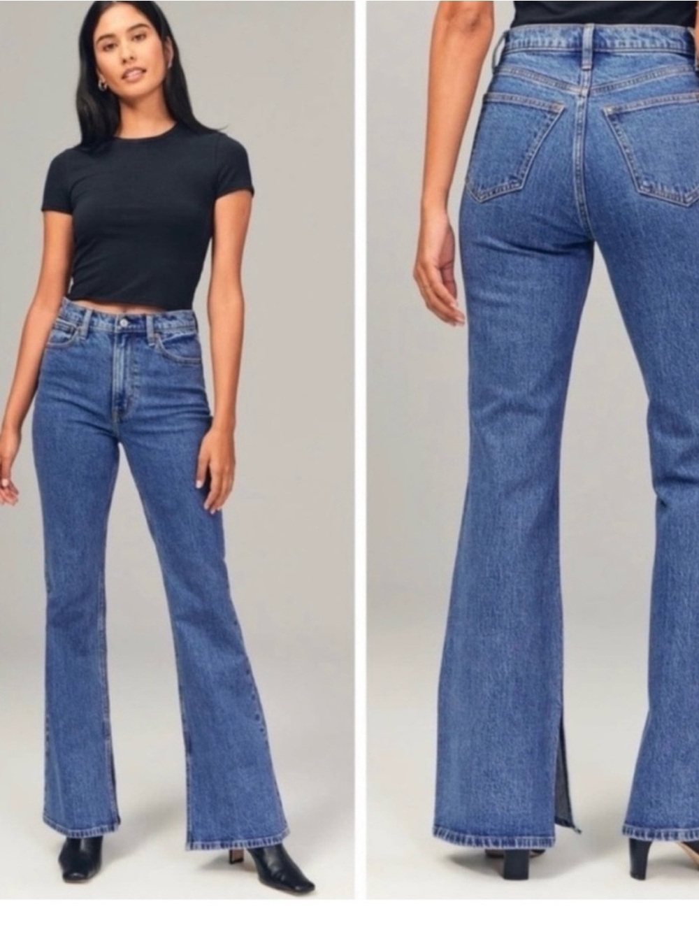 Abercrombie & Fitch Medium Blue High-Rise Flare Jeans Sz 4